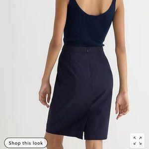 J Crew No. 2 Pencil Skirt in Italian Stretch Wool